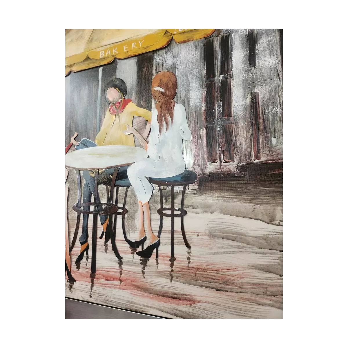Tableau 3 Copines au Café 92x92