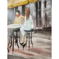 Tableau 3 Copines au Café 92x92