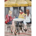 Tableau 3 Copines au Café 92x92