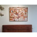 Tableau Maisons Ocres 100x75