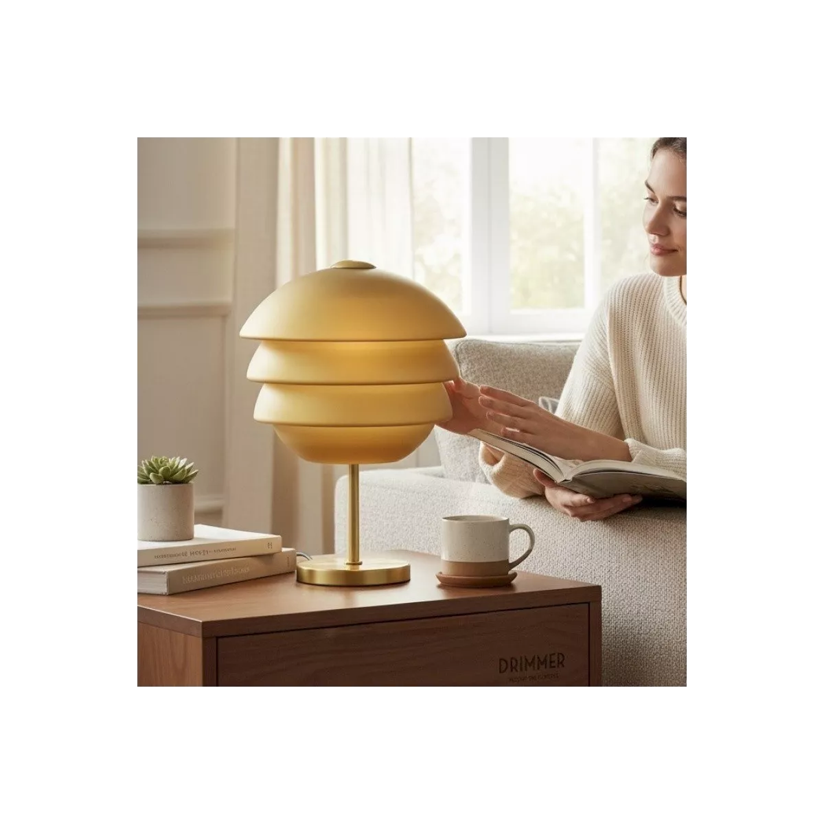Lampe Athena Ambre h42
