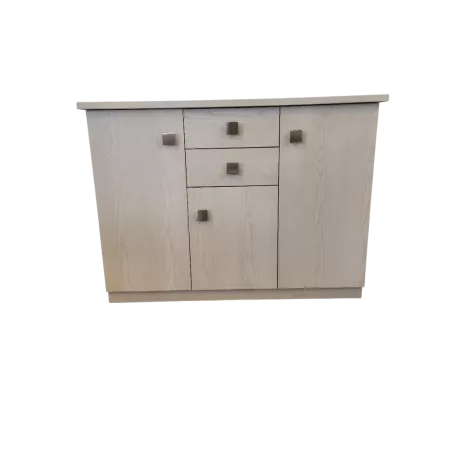 Meuble Naxos Blanc 124x37 : 3 Portes et 2 Tiroirs