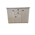 Meuble Naxos Blanc 124x37 : 3 Portes et 2 Tiroirs