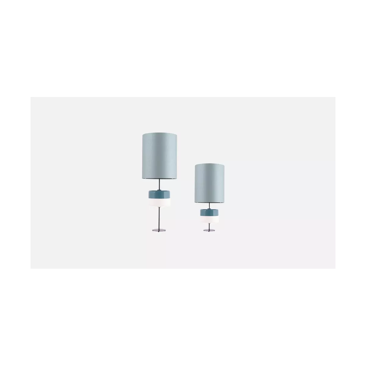Lampe Louzieh h.89cm Bleu