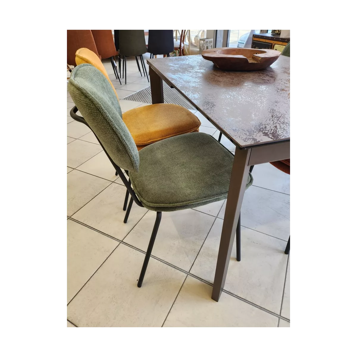 Chaise Retro Gris Foncé