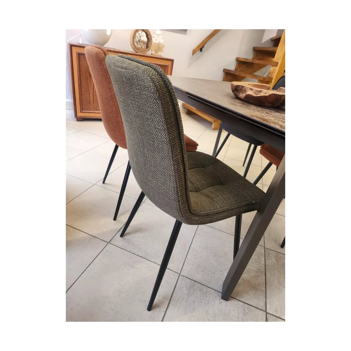 Chaise Folk Gris Clair