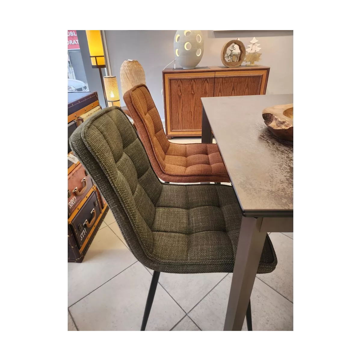 Chaise Folk Gris Clair