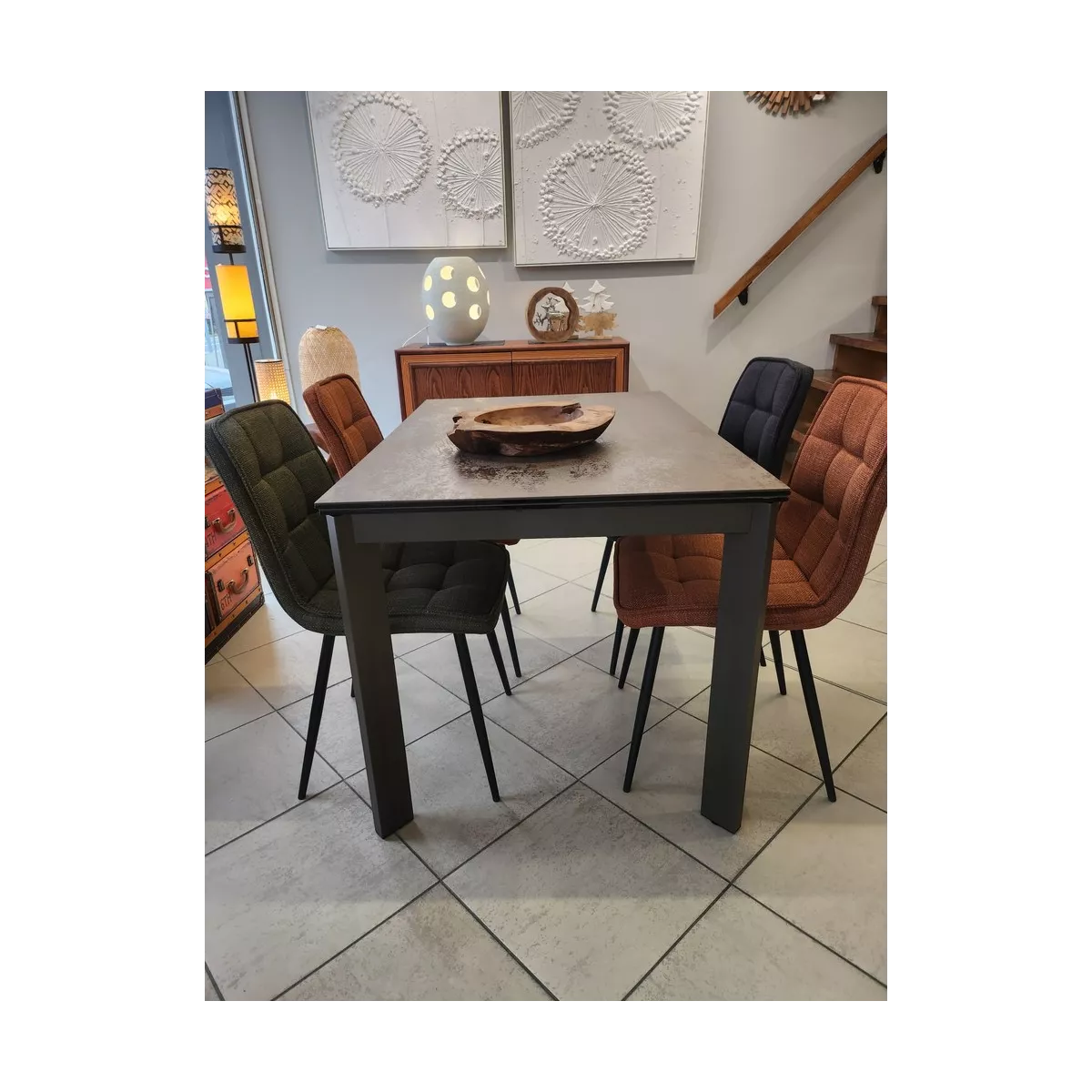 Chaise Folk Gris Foncé
