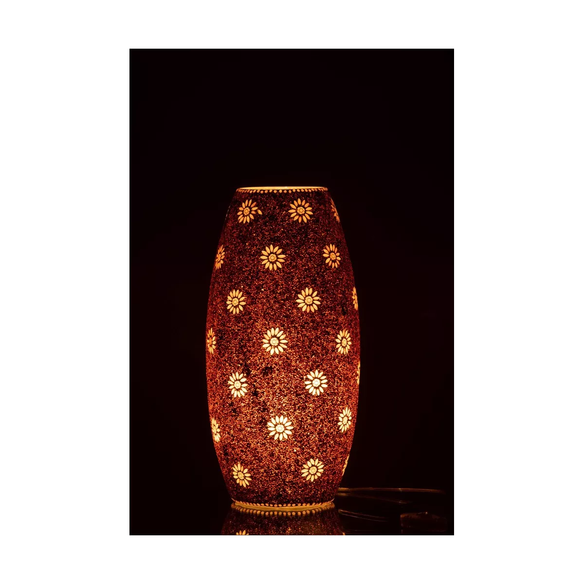 Lampe Mosaique Bram Orange H.42cm