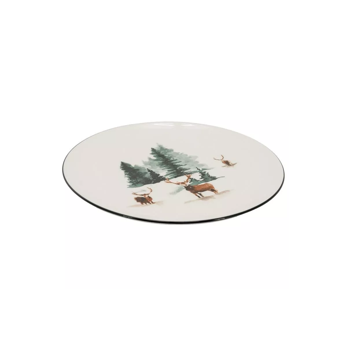 Assiette Cerfs et sapin PM