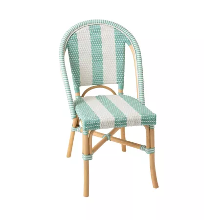 Chaise Bistrot Rotin Romy Bleue