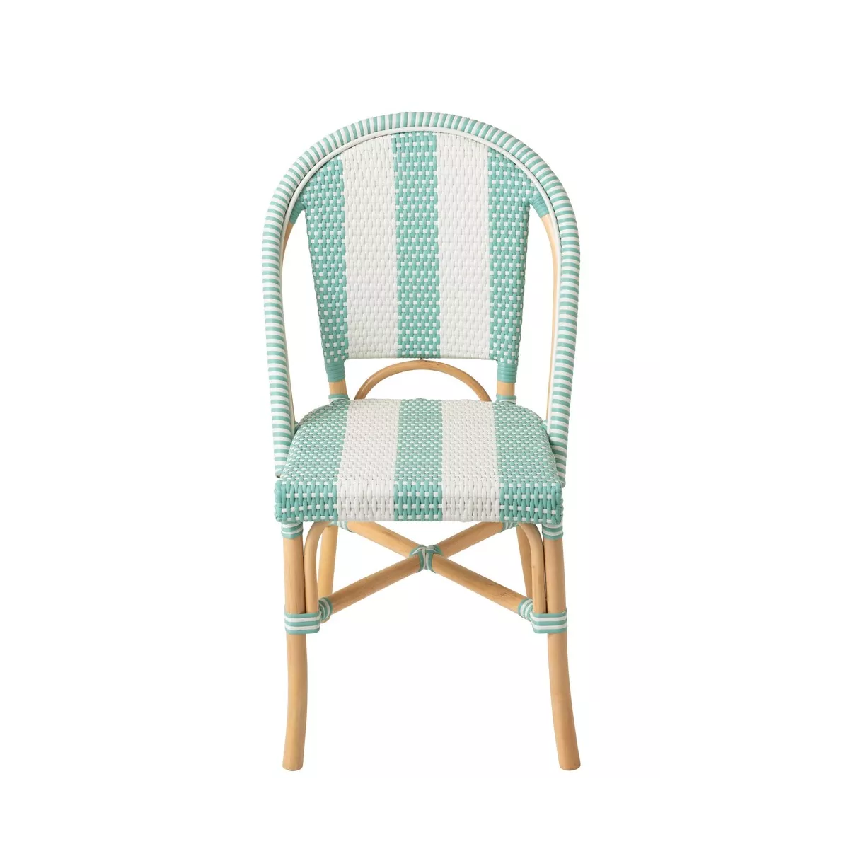 Chaise Bistrot Rotin Romy Turquoise
