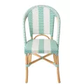 Chaise Bistrot Rotin Romy Turquoise