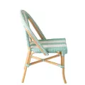 Chaise Bistrot Rotin Romy Turquoise