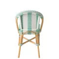Chaise Bistrot Rotin Romy Turquoise