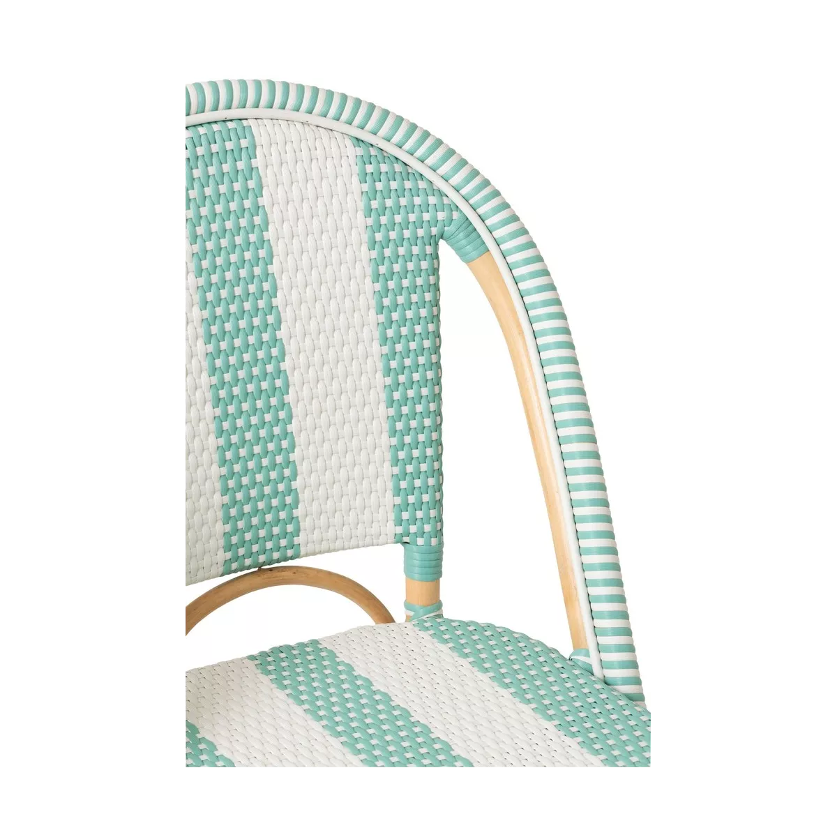 Chaise Bistrot Rotin Romy Turquoise