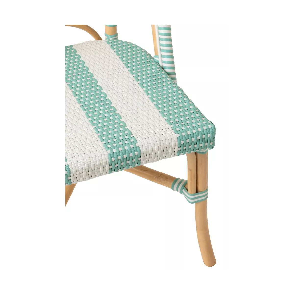 Chaise Bistrot Rotin Romy Turquoise