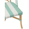 Chaise Bistrot Rotin Romy Turquoise