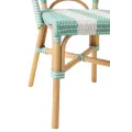 Chaise Bistrot Rotin Romy Turquoise
