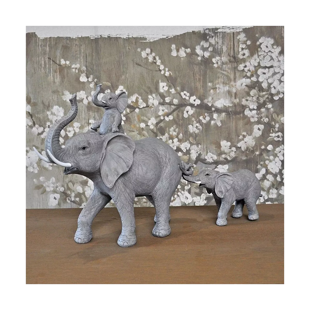 Eléphants gris Famille 72x42
