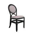 Chaise Médaillon en Rotin Noir