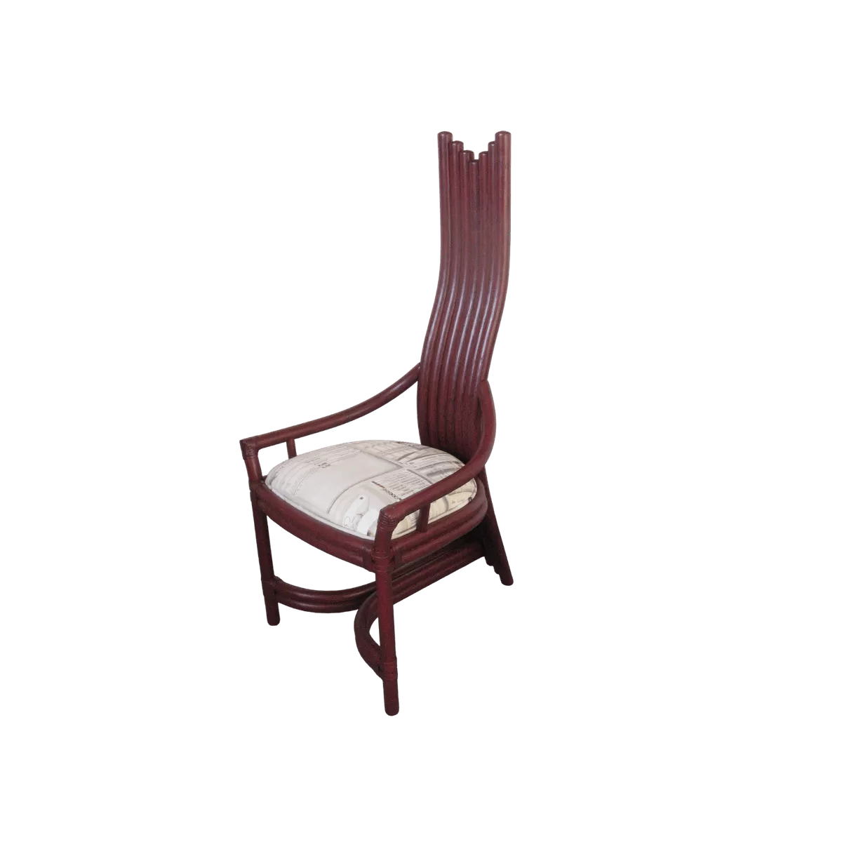 Chaise Design Rotin Prune