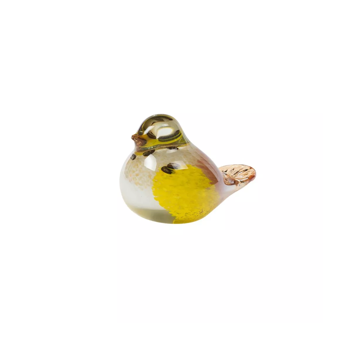 Oiseau Nobu en pate de verre 12x7