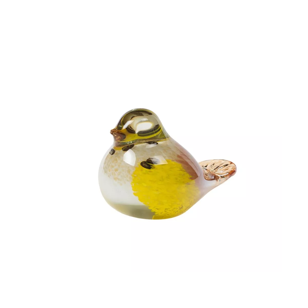 Oiseau Nobu en pate de verre 12x7
