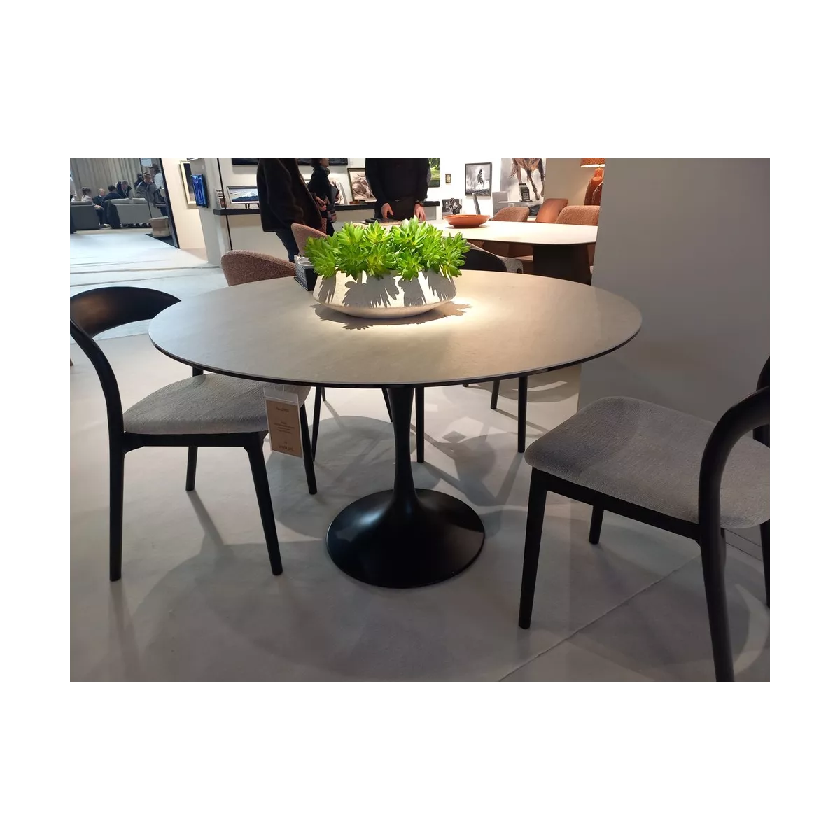 Table Tino Céramique Travertin diam 120