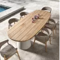 Table 260x110 Pipa Aluminium et Teak