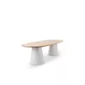 Table 260x110 Pipa Aluminium et Teak