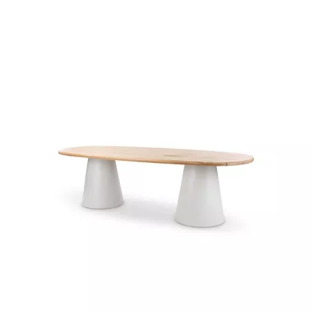 Table 260x110 Pipa Aluminium et Teak