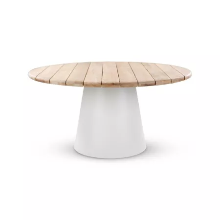 Table 150x150 Apollo Aluminium et Teak