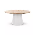 Table 150x150 Apollo Aluminium et Teak