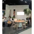 Table 150x150 Apollo Aluminium et Teak