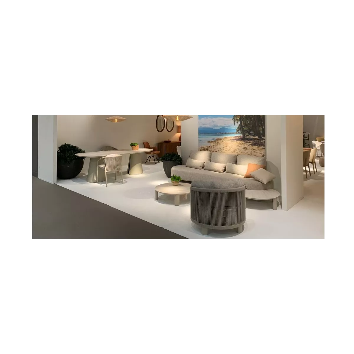 Table 240x110 Clocks Aluminium et Pierre