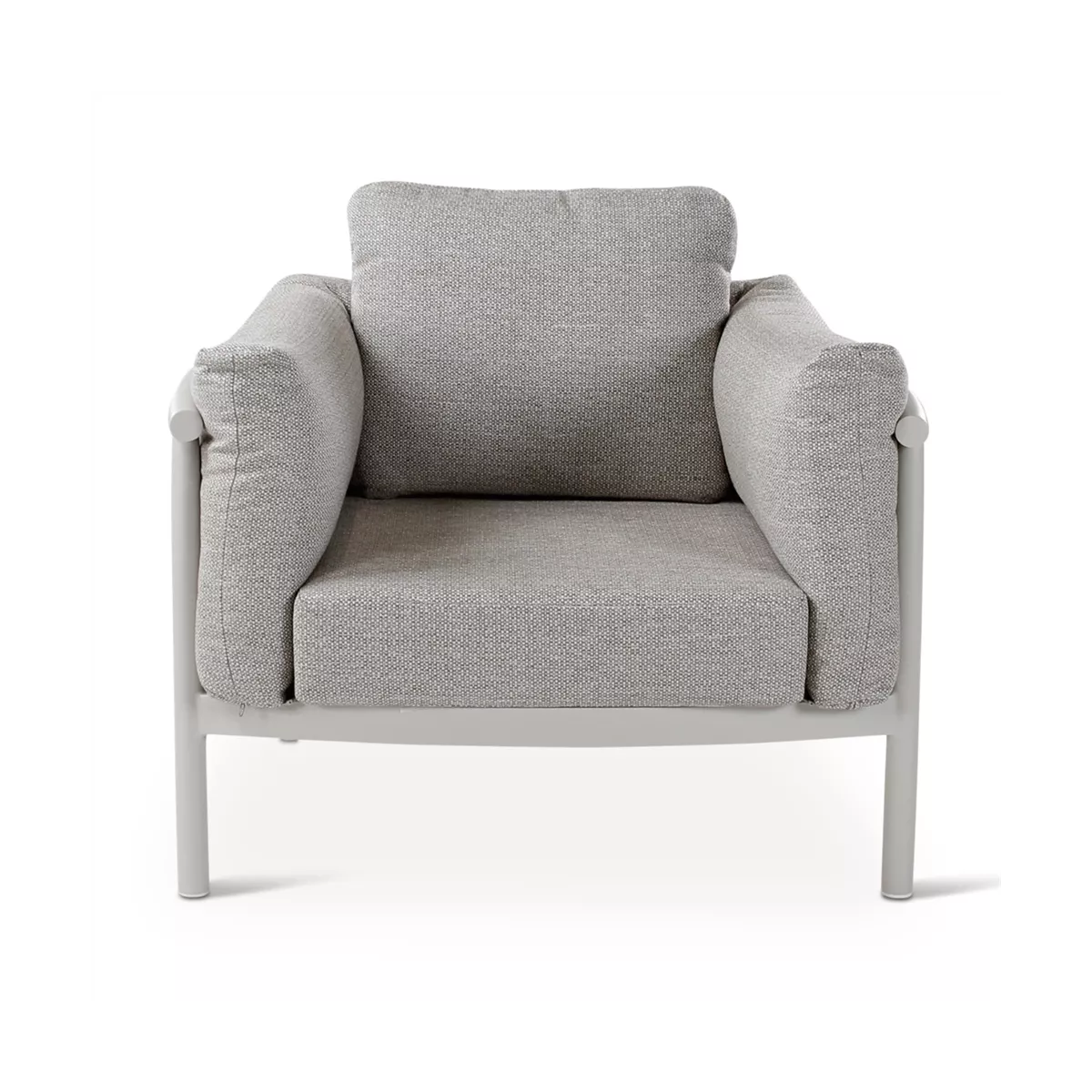 Salon Livy Canapé 3 places + 2 Fauteuils Alu Sand