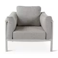 Salon Livy Canapé 3 places + 2 Fauteuils Alu Sand
