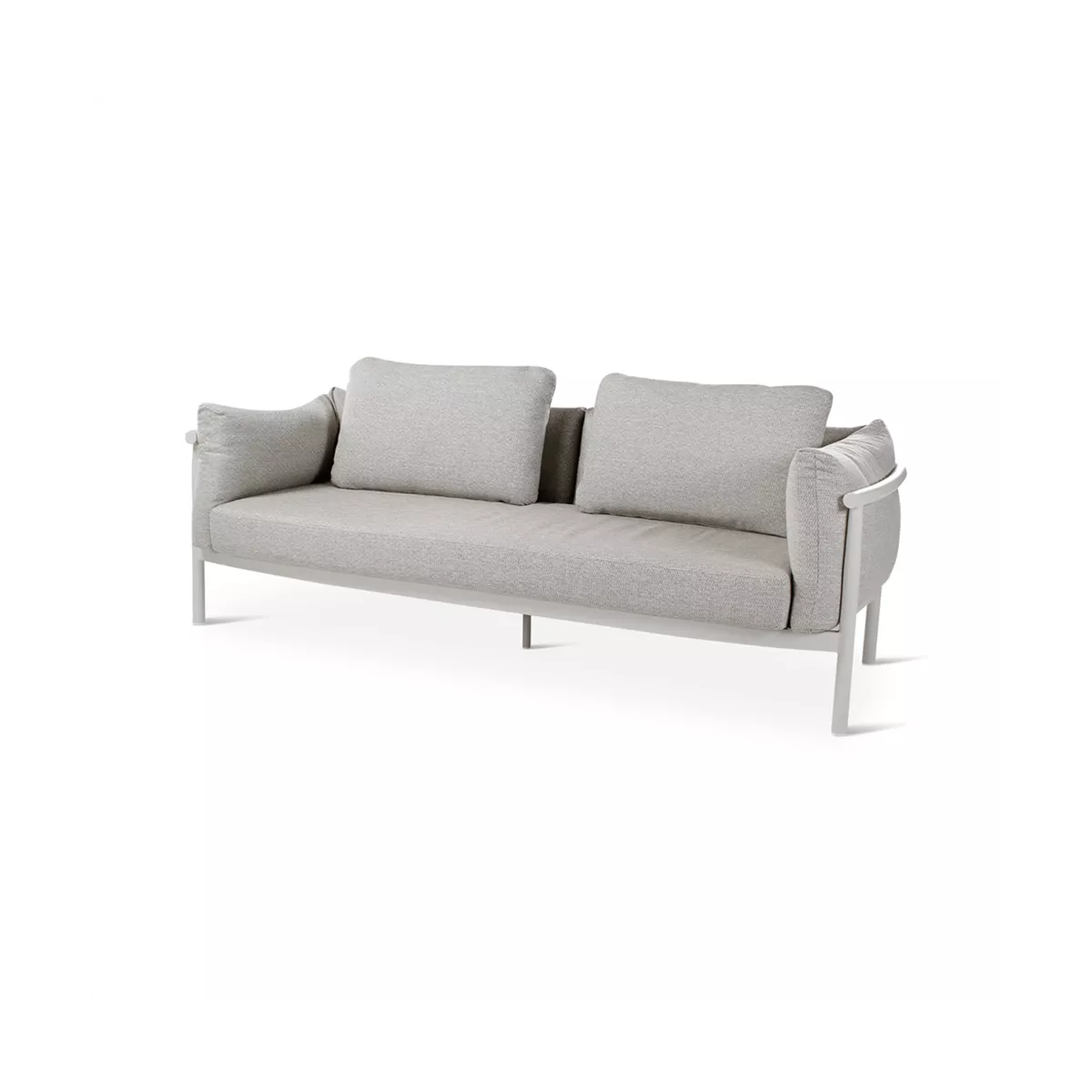 Salon Livy Canapé 3 places + 2 Fauteuils Alu Sand