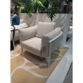 Salon Livy Canapé 3 places + 2 Fauteuils Alu Sand