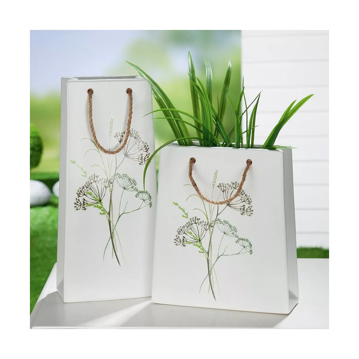 Vase Sac Motif Herbe
