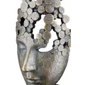 Sculpture Masque Visage H.32cm