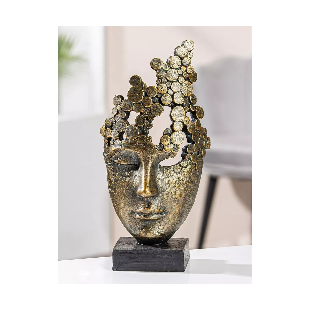 Sculpture Masque Visage H.32cm