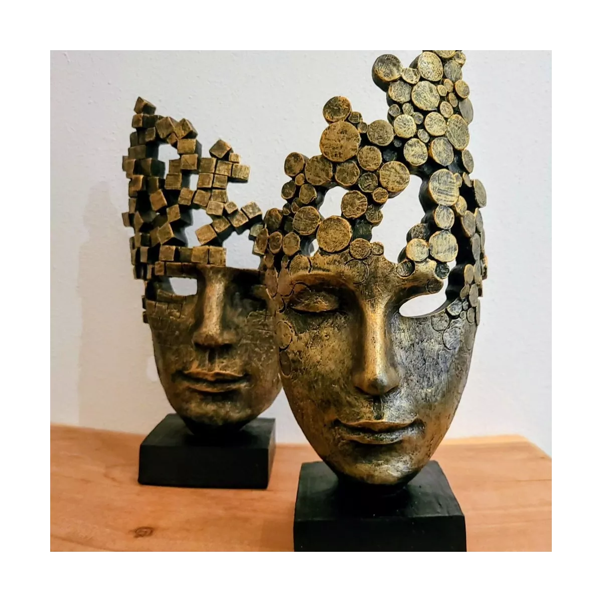 Sculpture Masque Visage H.32cm