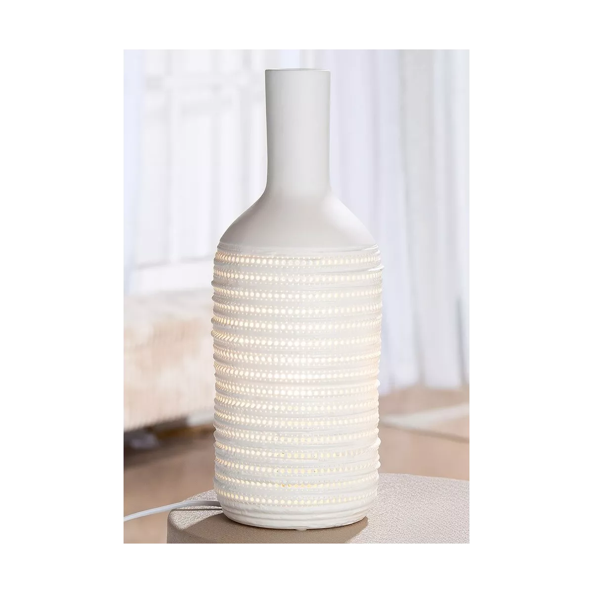 Lampe Porcelaine Sacoma H.39