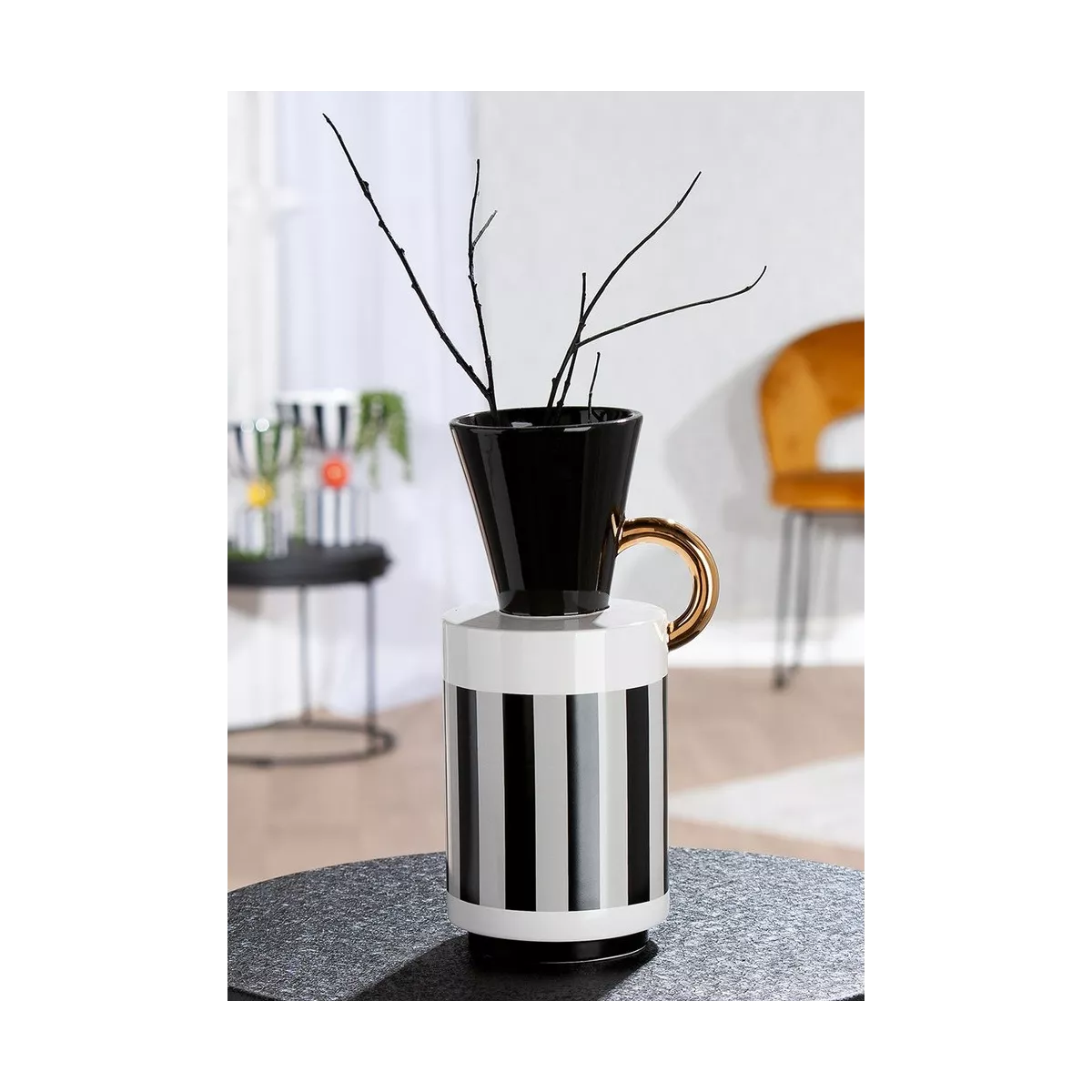 Vase Pomposo Rayé H.30cm