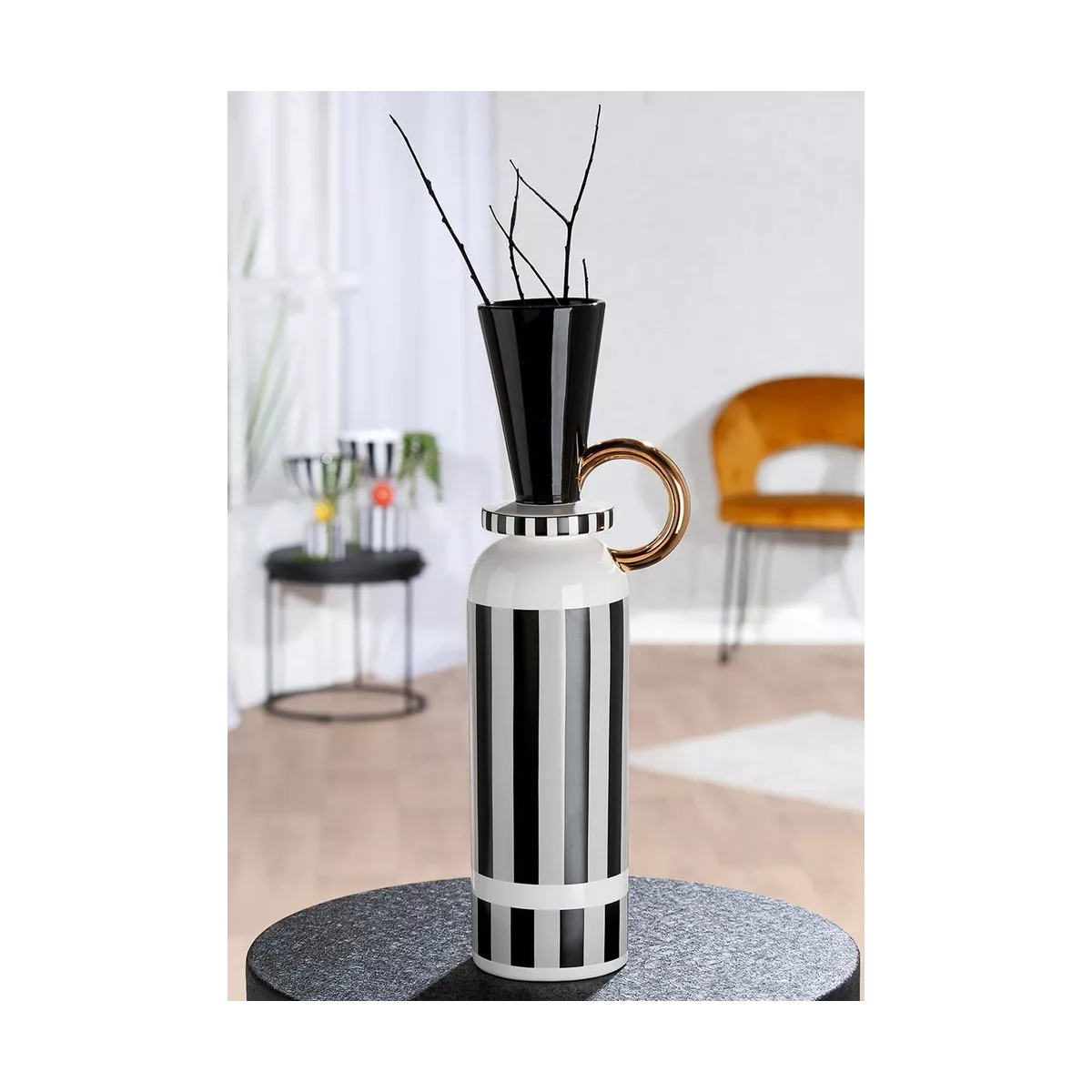 Vase Pomposo Rayé H.48cm