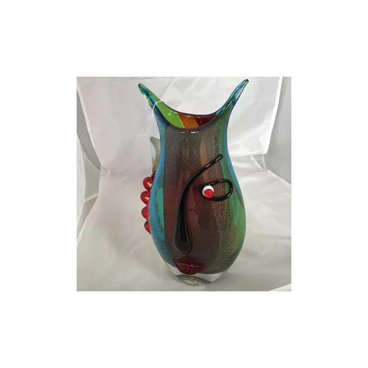 Vase Pâte de verre Visage Vista H33 cm