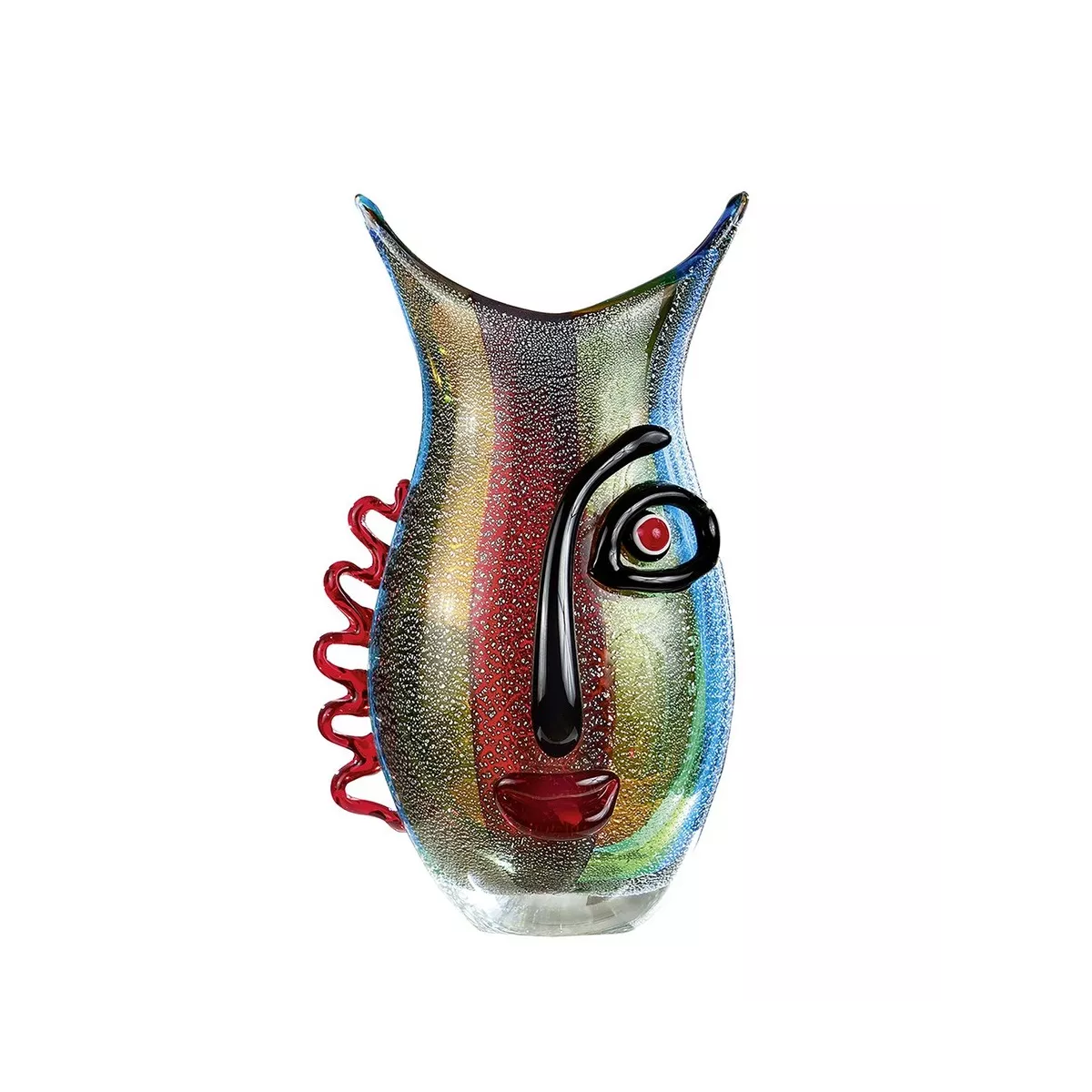 Vase Pâte de verre Visage Vista H33 cm
