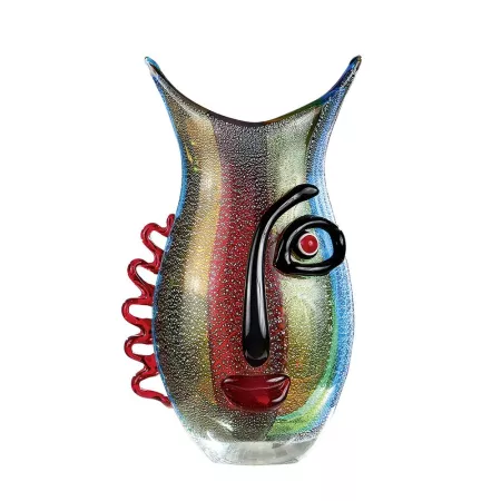 Vase Pâte de verre Visage Vista H33 cm